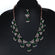 Stylish green gemstone lab grown diamond necklace for women in 14 kt rose gold Gurukrupa-Gems