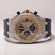 The half-iced-out chronograph watch with a rubber strap with moissanite diamonds, is exceptionally cool and stylish