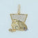 This pendant made with yellow gold and personalized lab-grown diamonds is uniquely charming and stylish