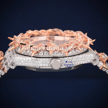 Trending custom hip hop VVS diamond watch Gurukrupa-Gems