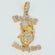 Trending rappers swaggering heavy hip hop 14 KT lab grown diamond pendant for mens with VVS clarity