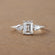 Trending solitaire diamond engagement ring for women with 14 kt lab grown diamond ring