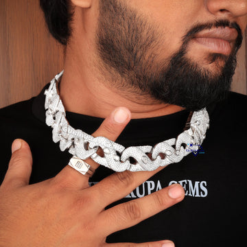 Trendy Heavy Hip Hop Necklace 20 Inch 22 mm Gurukrupa-Gems