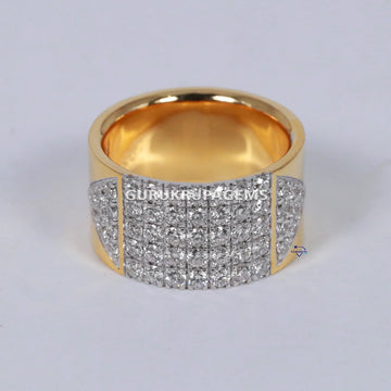 Trendy Hip Hop Diamond Ring Band For men Gurukrupa-Gems