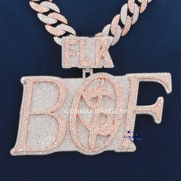 Two Tone Gold With VVS Clarity Diamond Chain Pendant For Party Wear Gurukrupa-Gems