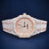 Two Tone Hip Hop Diamond Watch Fully Iced Out Lab Created Round And Baguette Cut Diamond Watch Gurukrupa-Gems