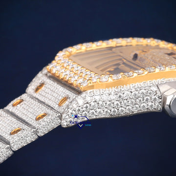 Two tone roman dials buss down pass tester diamond watch Gurukrupa-Gems