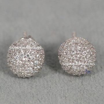 Unique And Luxury 14 kt White Gold Earrings For Women with VVS clarity diamonds Gurukrupa-Gems