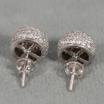 Unique And Luxury 14 kt White Gold Earrings For Women with VVS clarity diamonds Gurukrupa-Gems