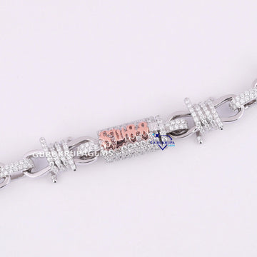 Unique Design Custom Made Diamond Chain With Pendant Gurukrupa-Gems