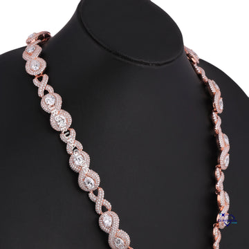 Unique Fully Iced Lab Diamond Chain With Pendant 2 Different Diamond Chain Pendant Custom Made Diamond Jewelry Gurukrupa-Gems