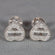 Unique Heart Shape Design Earring In 14 KT White Gold With Lab Created Round Cut Diamond Earring For Women Gurukrupa-Gems