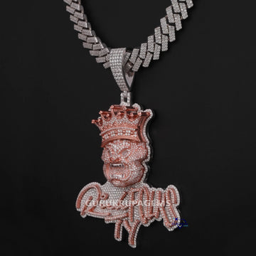Unique Luxury Diamond Chain Pendant In 14KT Gold With Diamond Hip Hop Jewelry Set For Men's Gurukrupa-Gems