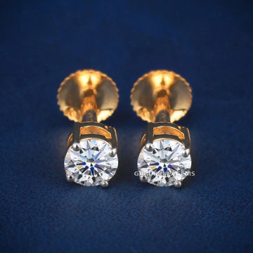 Cushion cut halo set diamond earring top quality Gurukrupa-Gems