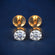 Cushion cut halo set diamond earring top quality Gurukrupa-Gems