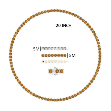 24 Inch 4mm Rose Gold Diamond Tennis Chain Necklace Celestial Ice Collection Gurukrupa-Gems