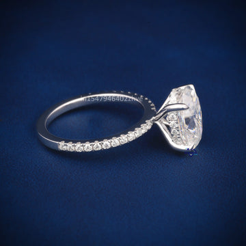Valentine special oval proposal diamond ring for women Gurukrupa-Gems