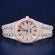 Luxurious Two Tone Iced Out Hiphop Bust Down Watch with Full Diamond Rose Dial VVS Custom Mens Diamond Watches Jweldim Jewels