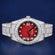 Mens & Womens Luxury Style Dark Red Dial Watch with VVS Clarity Round Moissanite Diamond Jubilee Bracelet New Custom Design Watches Jweldim Jewels