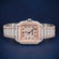 Rose and white gold stainless steel diamond watch Jweldim Jewels