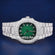 Custom Iced Out Moissanite Diamond Full White Green Face Watch Square Dial Watches for Women Jweldim Jewels
