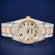 Two Tone Mens Bust Down Watch Silver Yellow Custom Roman Dial Full Iced Out Moissanite Watches Mens Jweldim Jewels