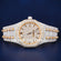 Two Tone Iced Watches Mens Silver Yellow Full Diamond Watches in Customized VVS Moissanite Watch Jweldim Jewels