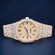 Buss down Iced out yellow and white toned diamond watch Jweldim Jewels