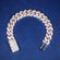 Rose Gold and Silver Finish Cuban Link Bracelet with Diamond Setting Jweldim Jewels
