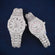 Fully white couple diamond VVS clarity watches Jweldim Jewels