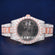 Iced Out Diamond Watch Unisex Hip Hop Watch Roman Grey Dial Silver Rose Gold Plated VVS Diamond Wrist Watch Jweldim Jewels