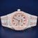 Two Tone Silver Rose Arabic Dial HipHop Diamond Watch in Fully Custom Iced Out Expensive Diamond Watches Jweldim Jewels
