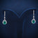 Wedding Pear Green gemstone diamond earrings Gurukrupa-Gems