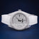 Womens 36 mm diamond watch customized white rubber belt Gurukrupa-Gems
