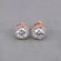 Womens halo setting diamond earrings for casual wear round cut diamond earrings vvs clarity Gurukrupa-Gems