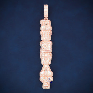 custom design diamond pendant in 14kt gold with round cut diamond (Copy) Gurukrupa-Gems