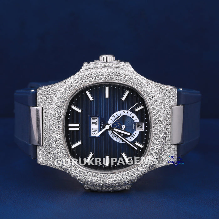 Pass diamond tester custom half iced out diamond watch with custom dials