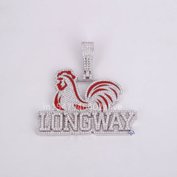trending custom letter pendant crafted in 14kt white gold labgrown diamonds-Gurukrupa-Gems